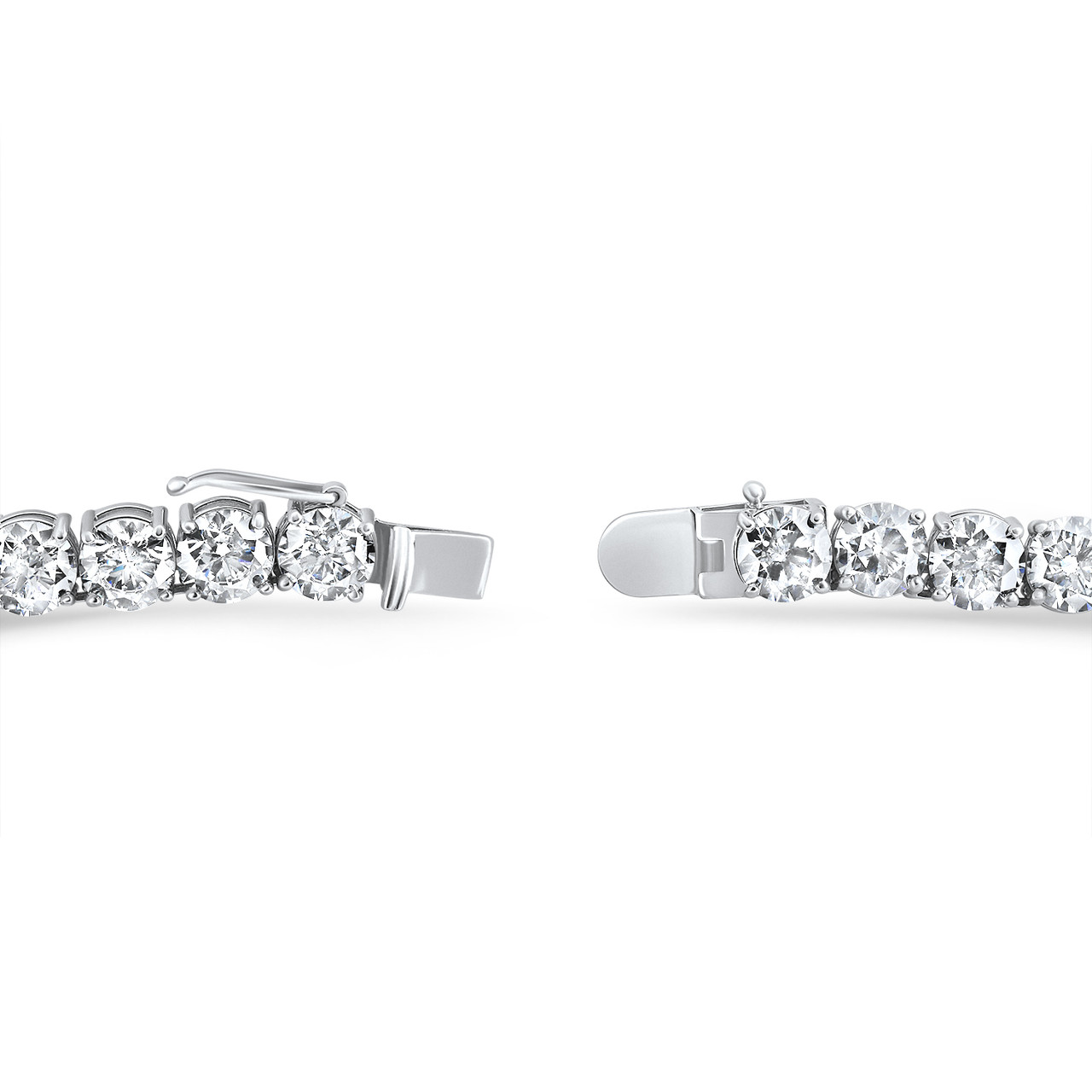 40Ct Diamond Tennis Necklace 14k White Gold 16.5" Lab Grown (F-G, VS)