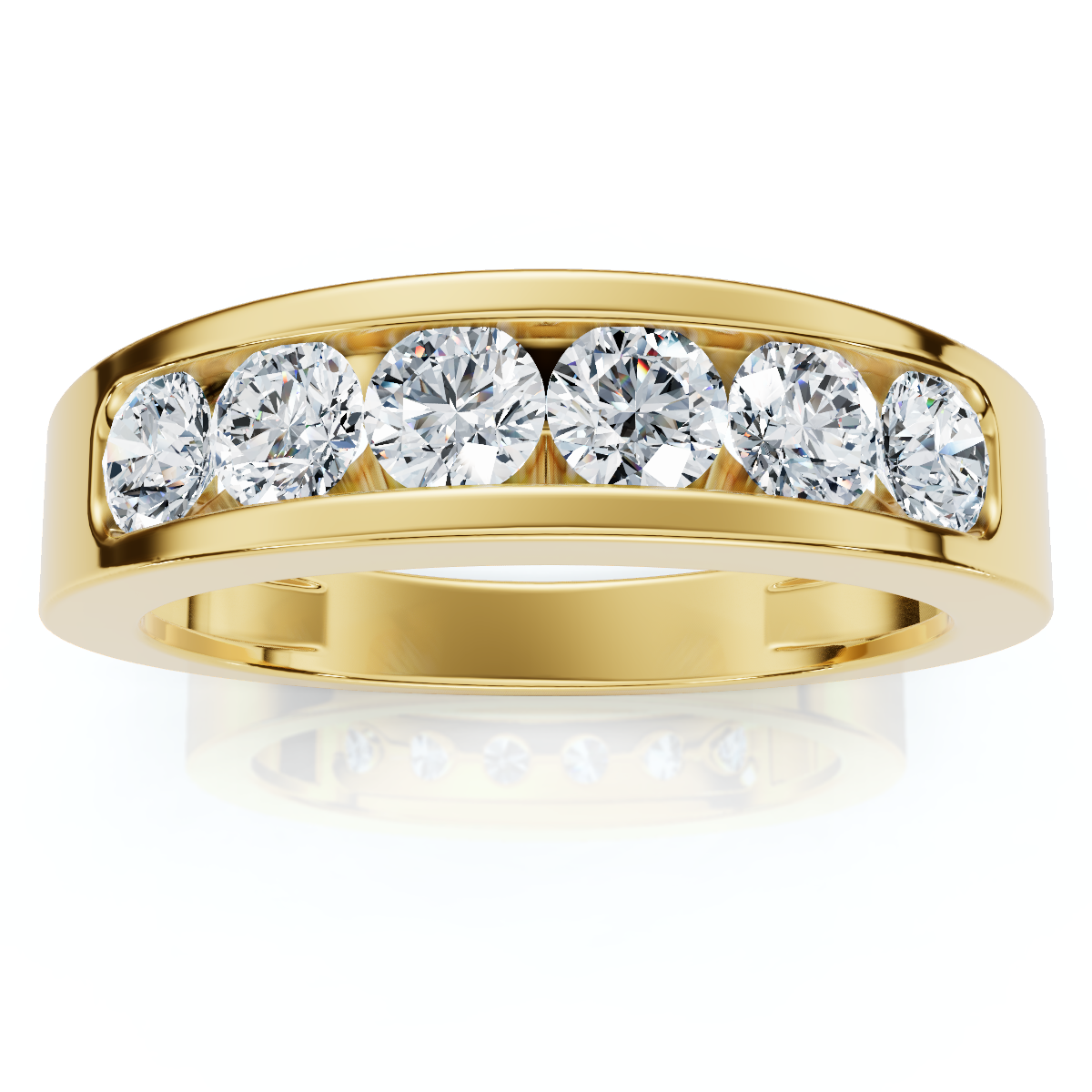 1ct Channel Set Diamond Ring 14K Yellow Gold (G-H, SI)