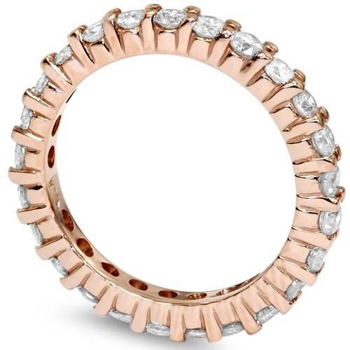 1 Carat Diamond Eternity Ring 14K Rose Gold (I-J, I2-I3)