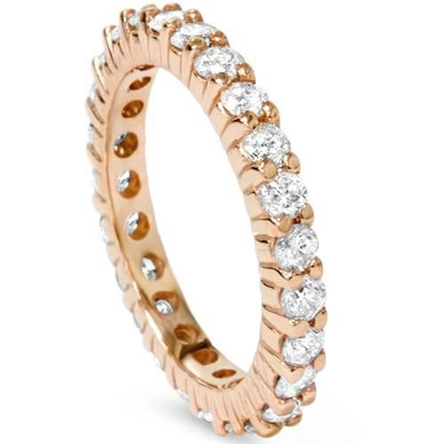 1 Carat Diamond Eternity Ring 14K Rose Gold (I-J, I2-I3)