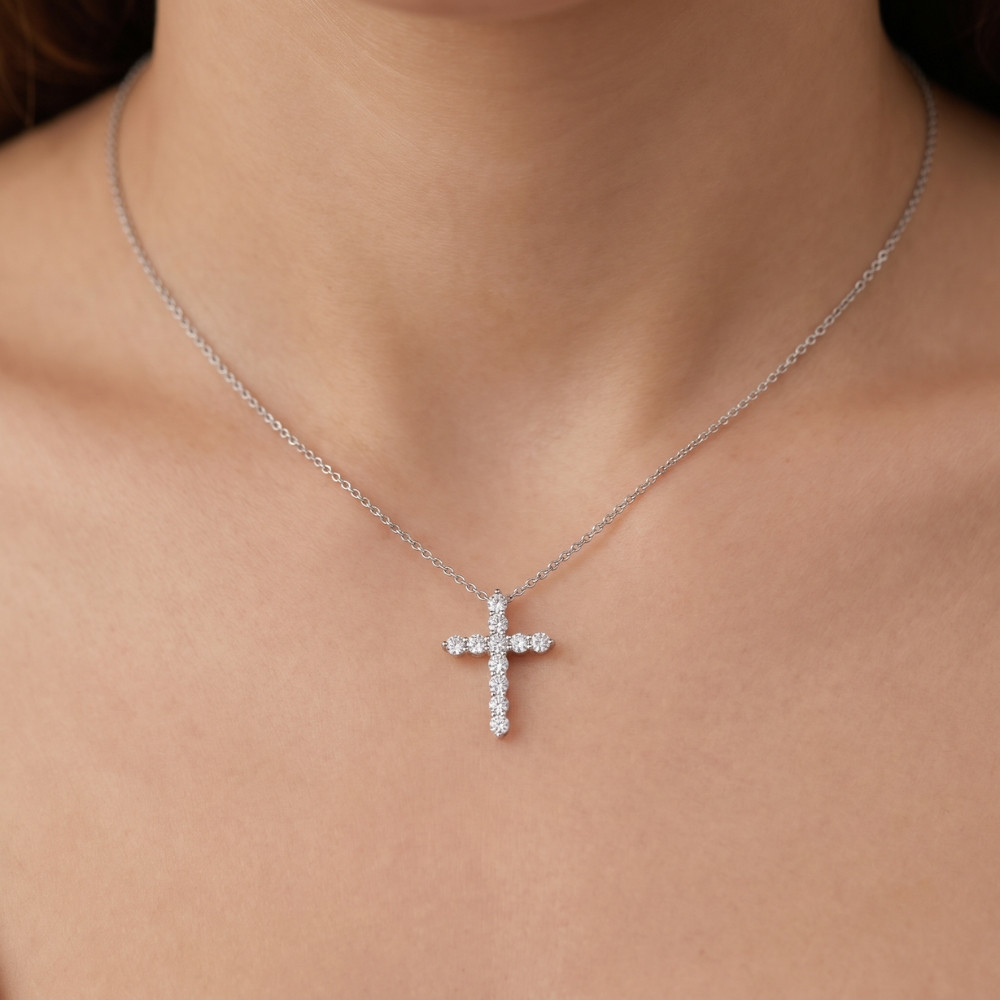 1.25Ct Diamond Cross 14k Gold
