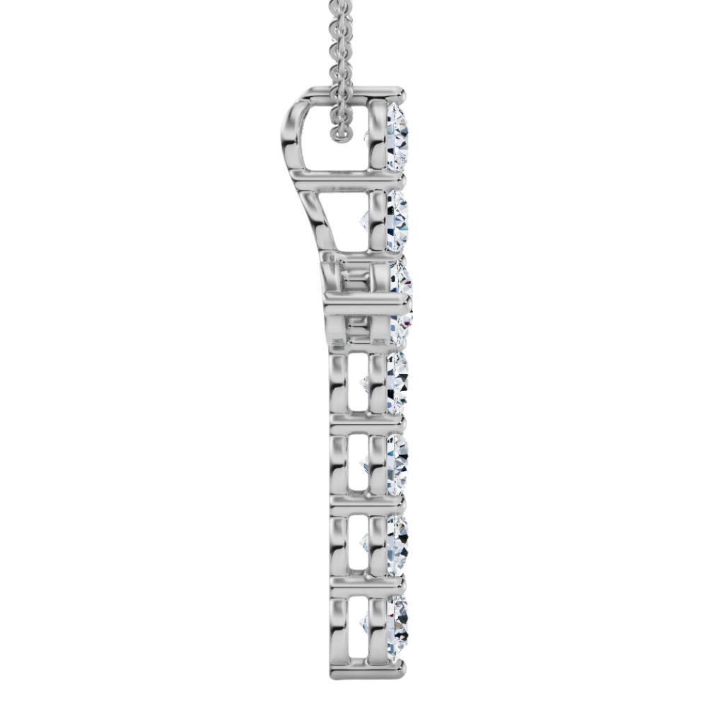 1.25Ct Diamond Cross 14k Gold 18" Necklace 1" Tall Lab Grown (F-G, VS)