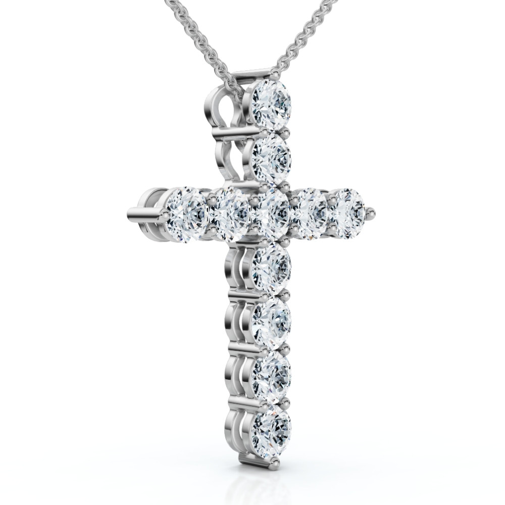 1.25Ct Diamond Cross 14k Gold 18