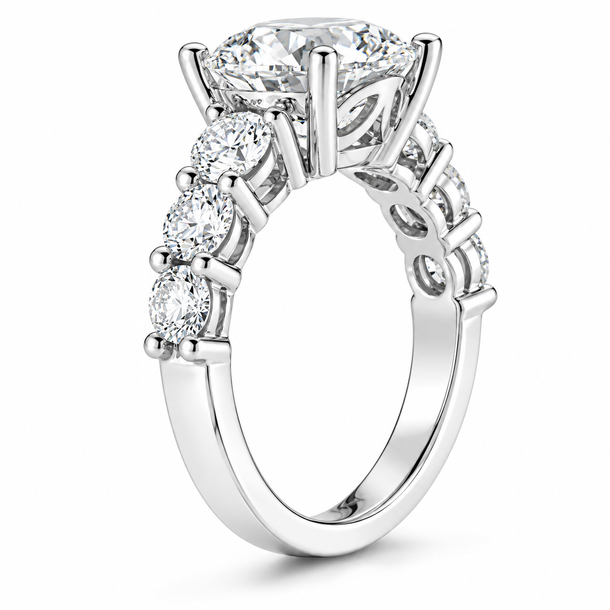 Certified 4Ct Diamond Engagement Ring 14k Gold Lab Grown (F-G, VS)