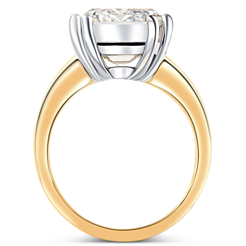 Certified 10.05CT Emerald Cut Solitaire Diamond Engagement Ring 14k Gold Lab Grown (H-I, VS)