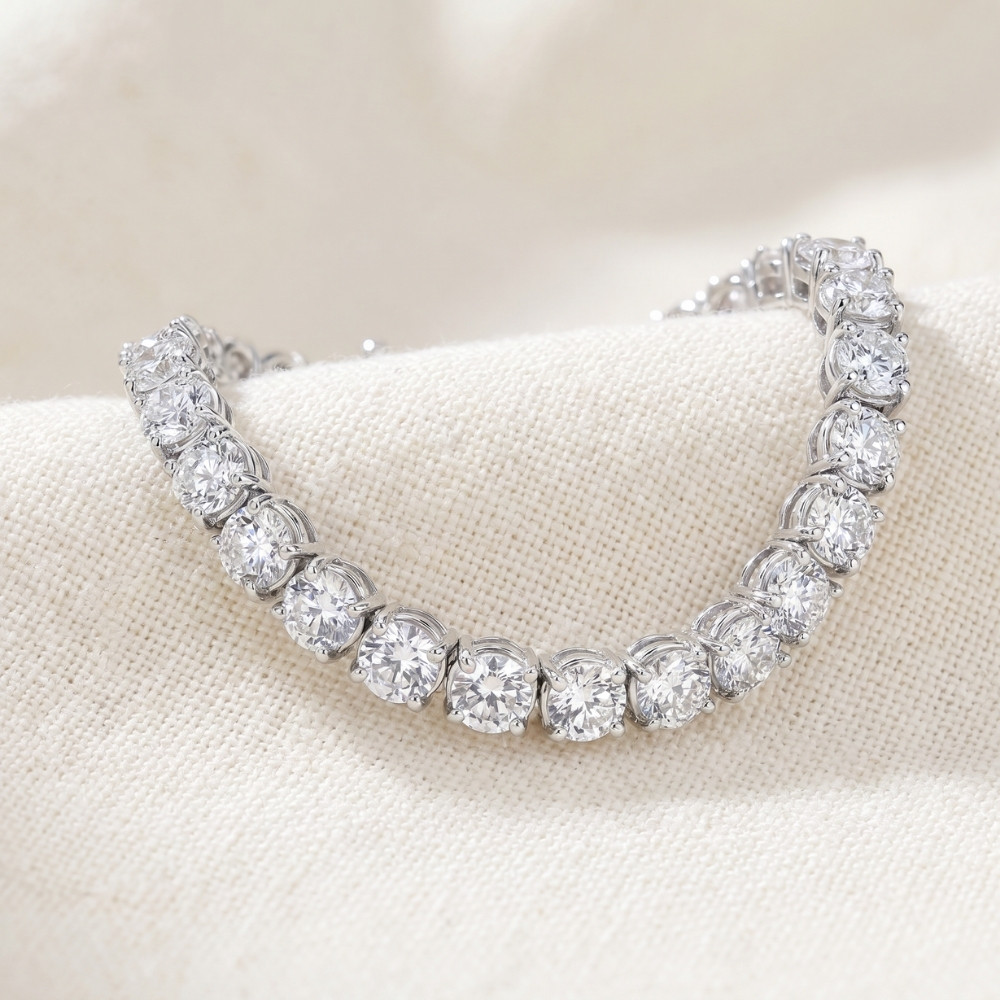 19.00Ct Diamond 21 Gram Tennis Bracelet 14k White Gold 7" Lab Grown (F-G, VS)