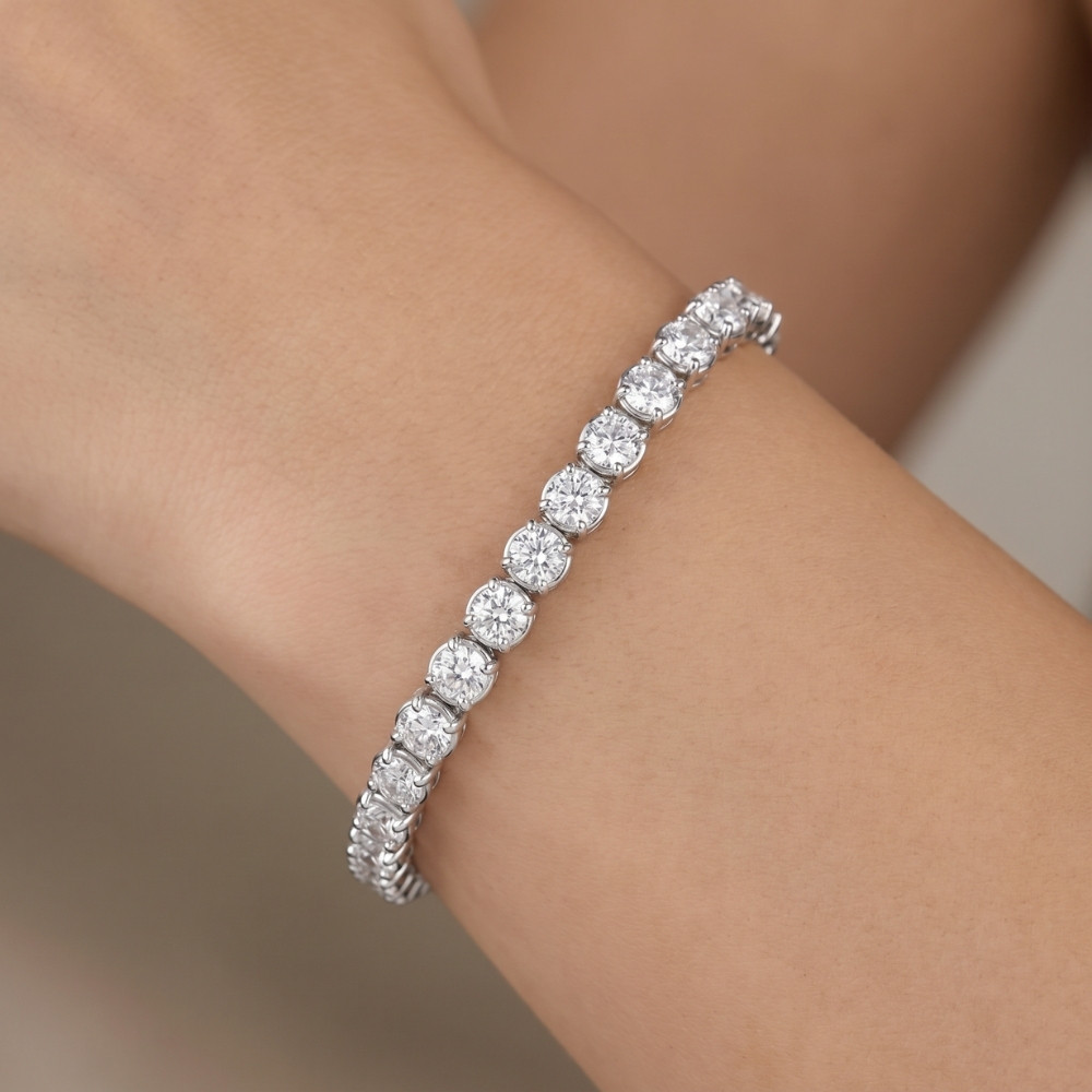 19.00Ct Diamond 21 Gram Tennis Bracelet 14k White Gold 7" Lab Grown (F-G, VS)