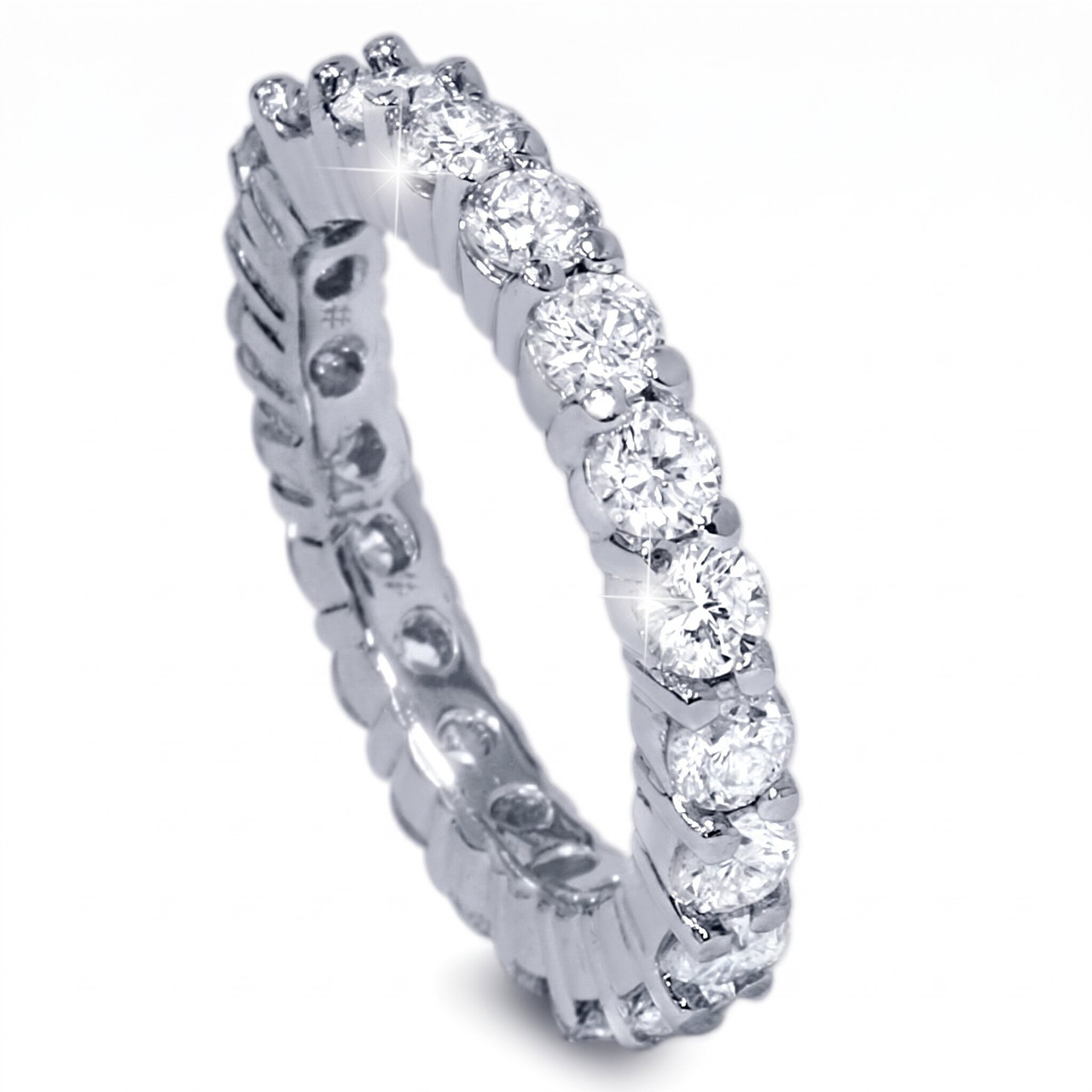 2ct Prong Diamond Eternity Ring 950 Platinum (G-H, I1)