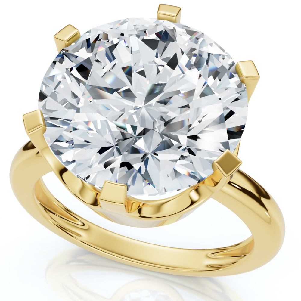 Certified 6Ct Diamond Engagement Ring Solitaire 14k Gold Lab Grown (F-G, VS2-SI1)