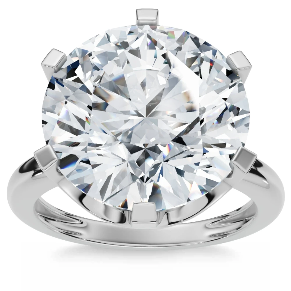 Certified 6Ct Diamond Engagement Ring Solitaire 14k Gold Lab Grown (F-G, VS2-SI1)