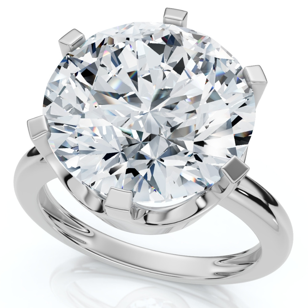 Certified 6Ct Diamond Engagement Ring Solitaire 14k Gold Lab Grown (F-G, VS2-SI1)