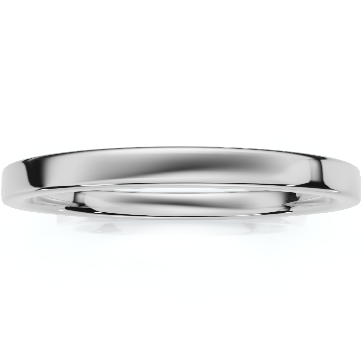 2mm Flat High Polished Wedding Band 950 Platinum