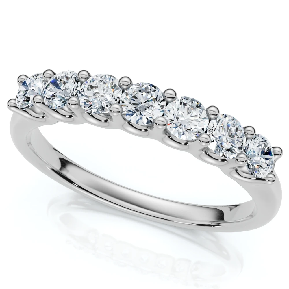 1/2Ct Diamond Wedding Ring Gold U Prong Lab Grown (F-G, VS)
