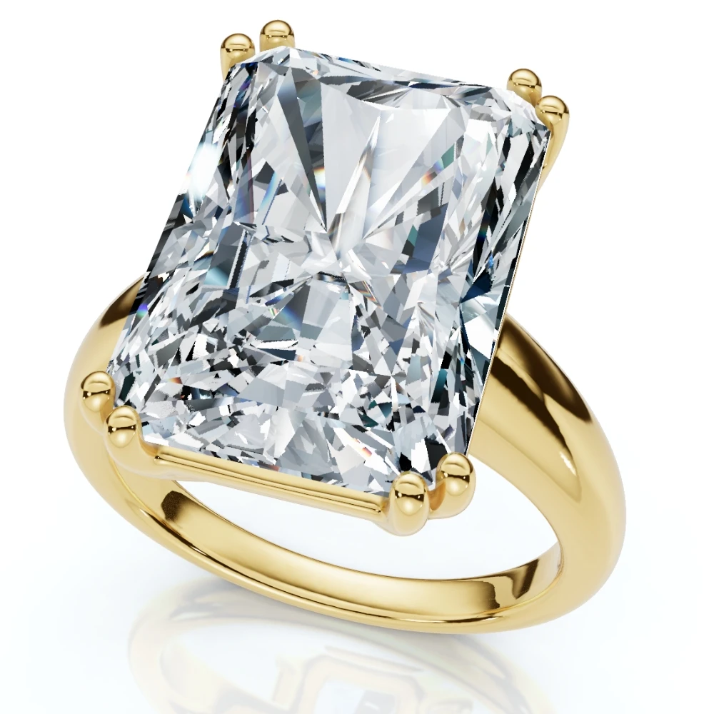 Certified 7Ct Radiant Cut Diamond Engagement Ring 14k Gold Lab Grown (G-H, VS)