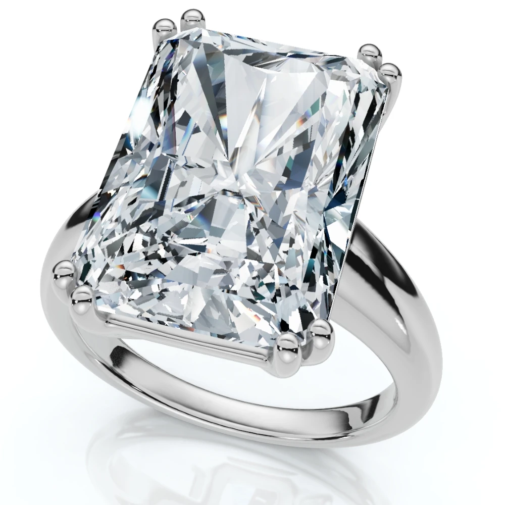Certified 7Ct Radiant Cut Diamond Engagement Ring 14k Gold Lab Grown (G-H, VS)