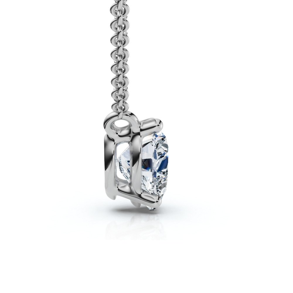 1Ct Heart Shape Diamond Solitaire Diamond Pendant 14k Gold Necklace Lab Grown (F-G, VS)