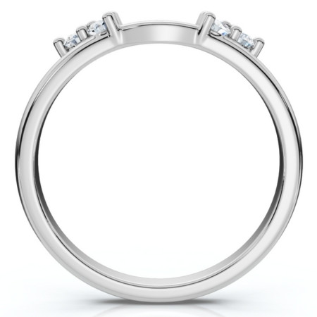 1/4Ct 6-Prong Diamond Guard Enhancer Insert Ring 14k Gold Lab Grown (F-G, VS)