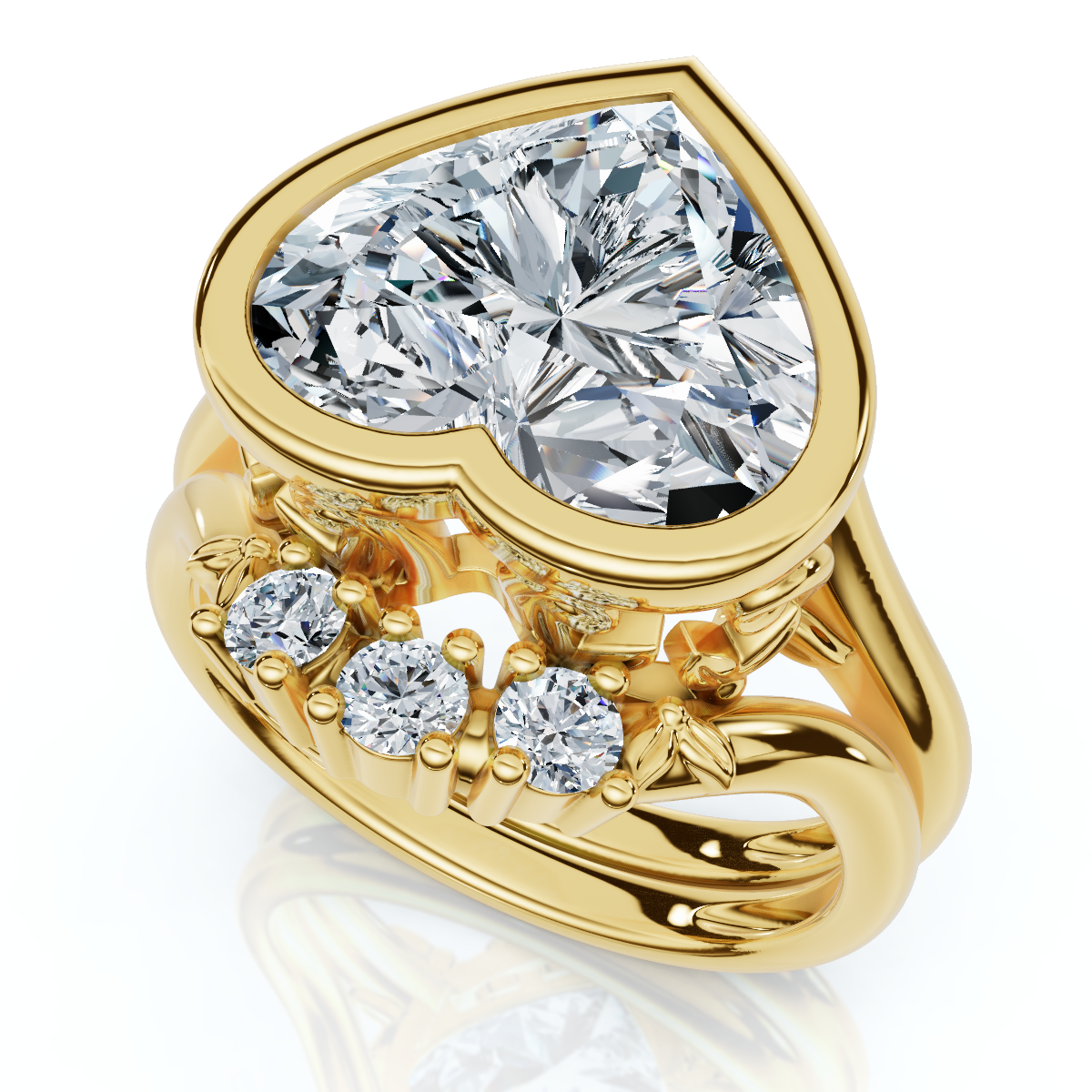 Diamond Engagement Wedding Ring Set (F-G, VS)