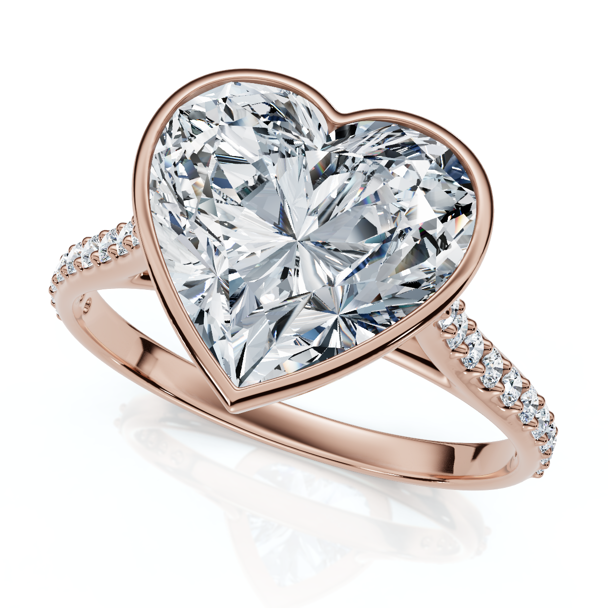 Certified 2 1/5Ct TW Heart Shape Diamond Engagement Ring 14k Grown Lab Grown (F-G, VS)