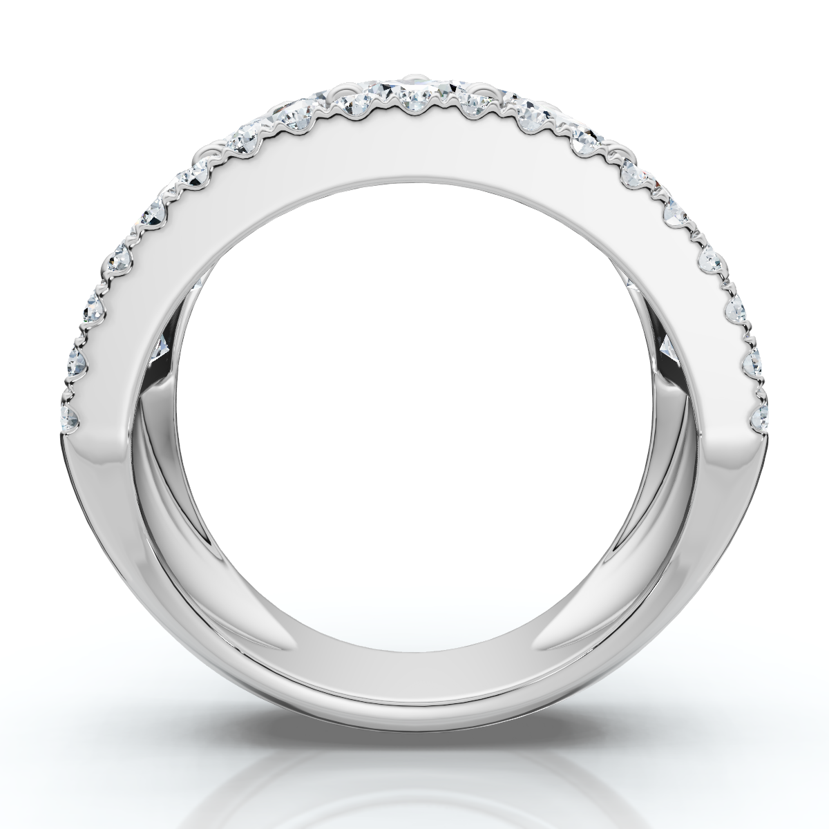 3 1/2Ct Diamond Wedding 11mm Wide Anniversary Ring 14k Gold Lab Grown (E-F, VS)