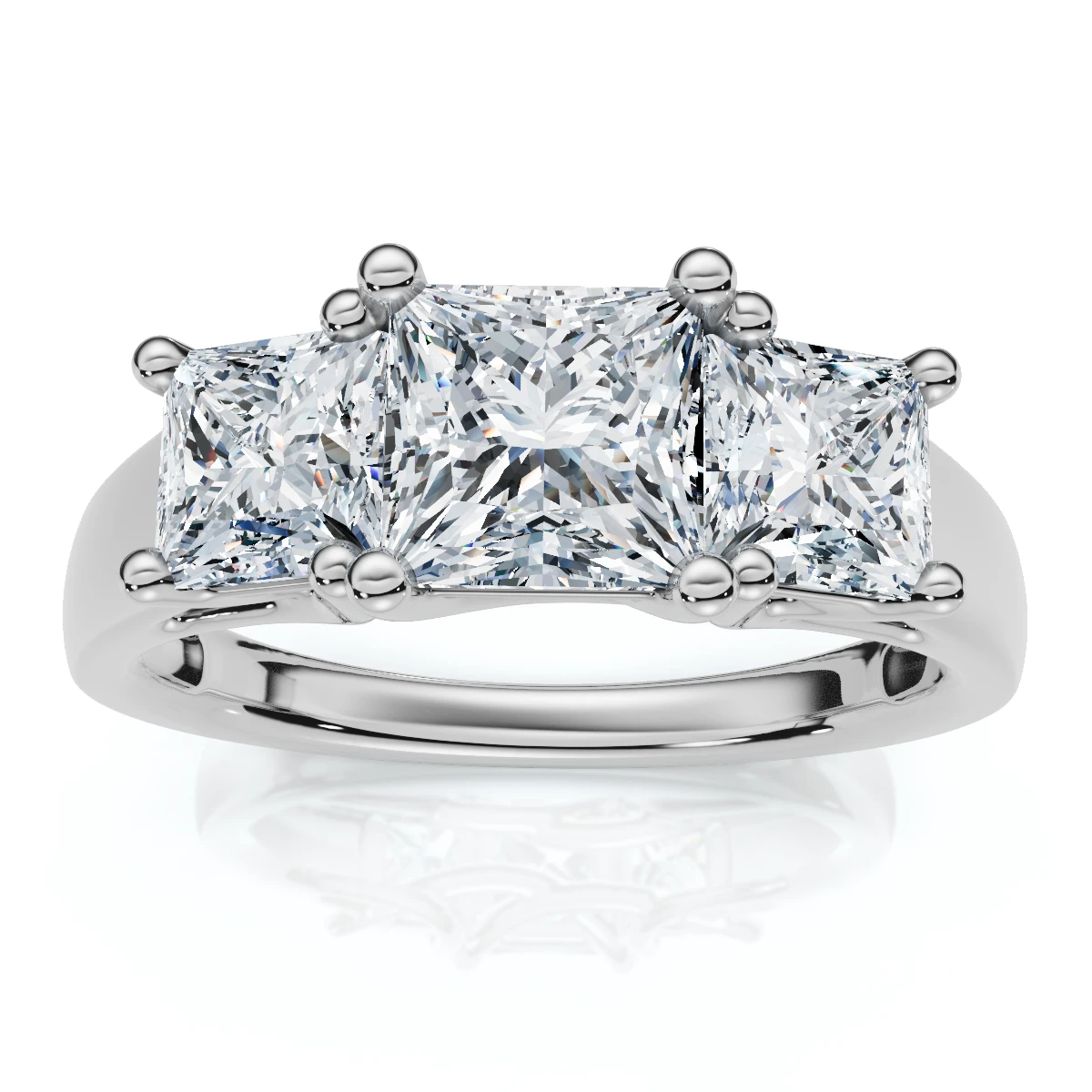 2Ct Princess Cut Diamond Engagement Ring 14k White Gold Lab Grown (F-G, VS)