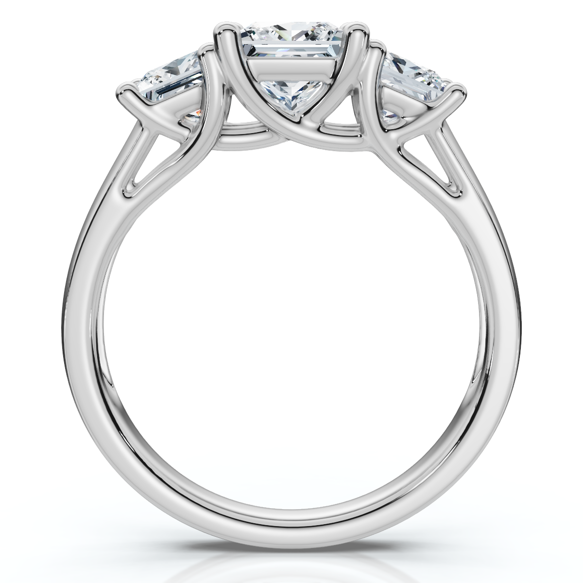 2Ct Princess Cut Diamond Engagement Ring 14k White Gold Lab Grown (F-G, VS)