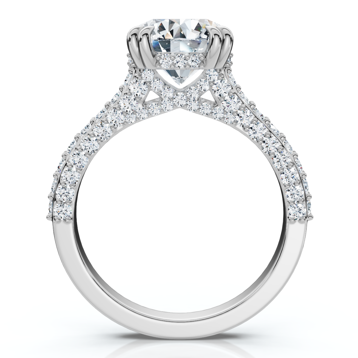 Certified 2 3/4Ct Diamond Engagement Ring 14k Gold Lab Grown (F-G, VS)