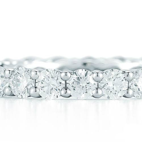 950 Platinum 2ct Diamond Eternity Wedding Ring Lab Grown Band (F-G, VS)