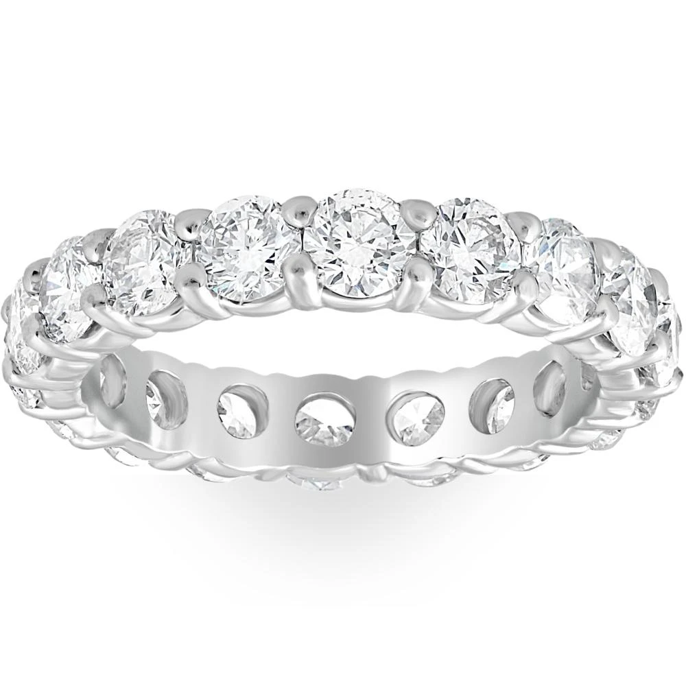 950 Platinum 2ct Diamond Eternity Wedding Ring Lab Grown Band (F-G, VS)