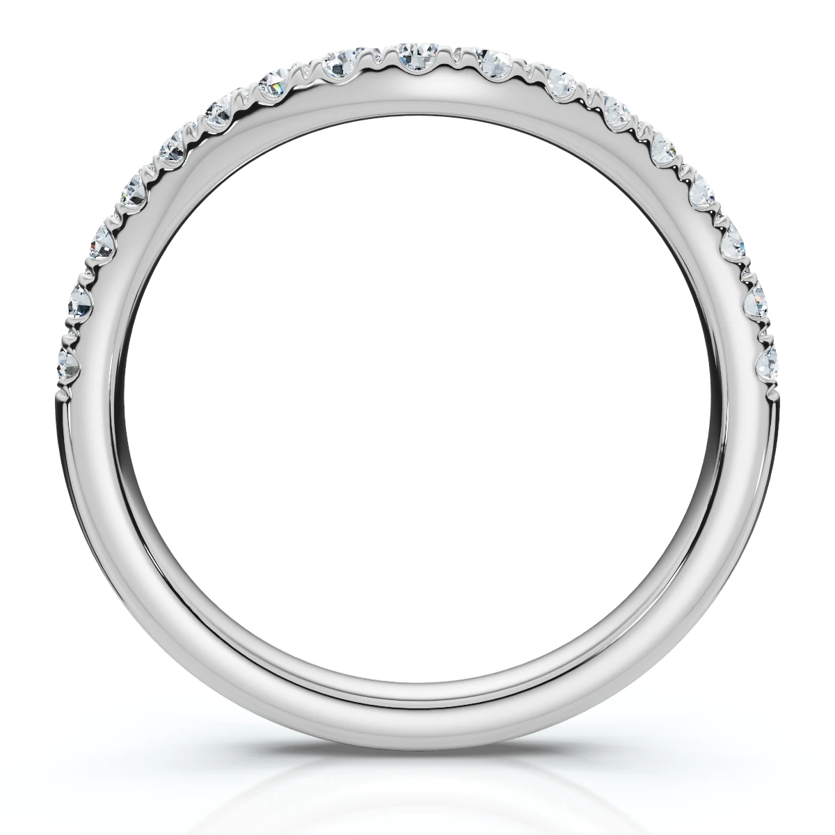 Curved Diamond Wedding Ring Enhanced 1/3Ct 14k Gold or Platinum Lab Grown (F-G, VS)