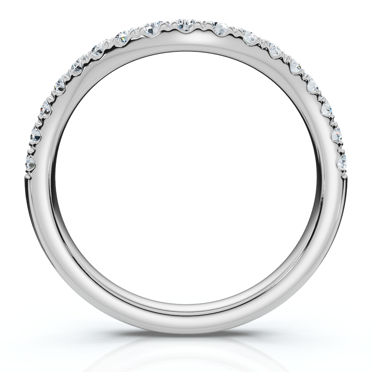 Curved Diamond Wedding Ring Enhanced 1/3Ct 14k Gold or Platinum Lab Grown (F-G, VS)