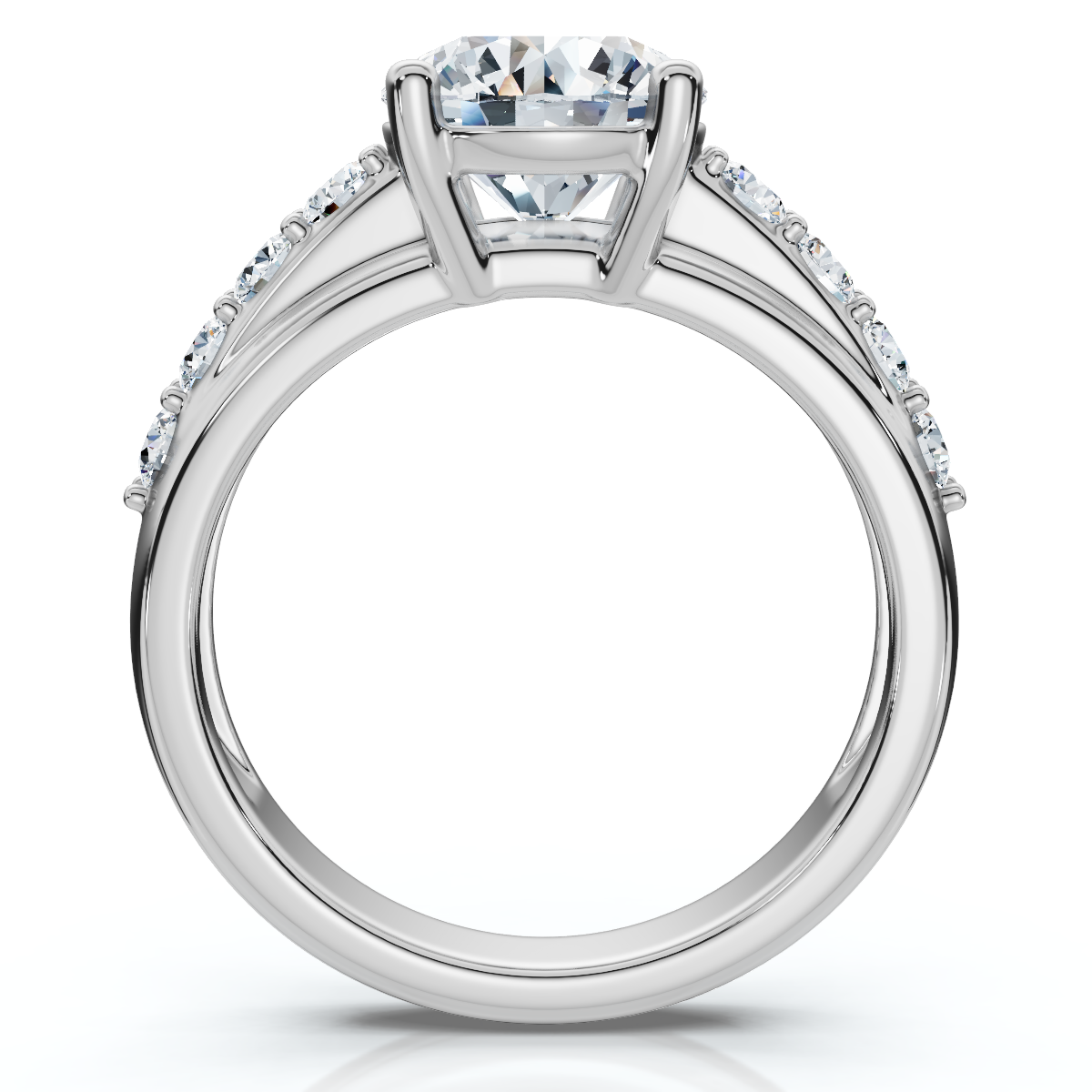 Certified 2 1/2Ct Diamond Engagement Wedding Ring Set 14k Gold Lab Grown (E-F, VS)