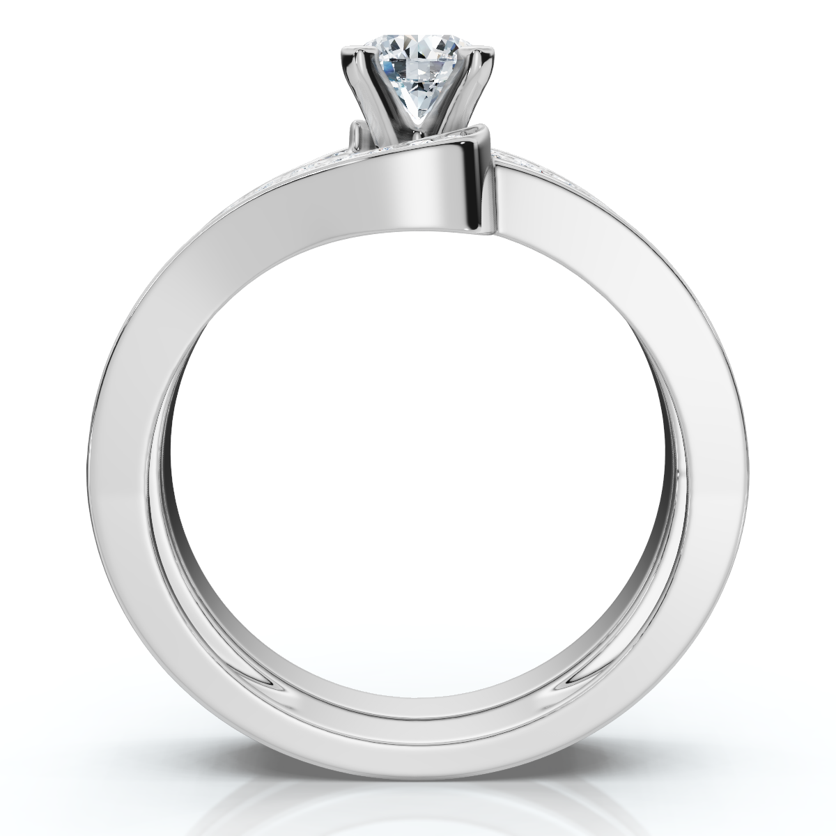 1Ct TW Diamond Engagement Wedding Ring Set Lab Grown (E-F, VS)