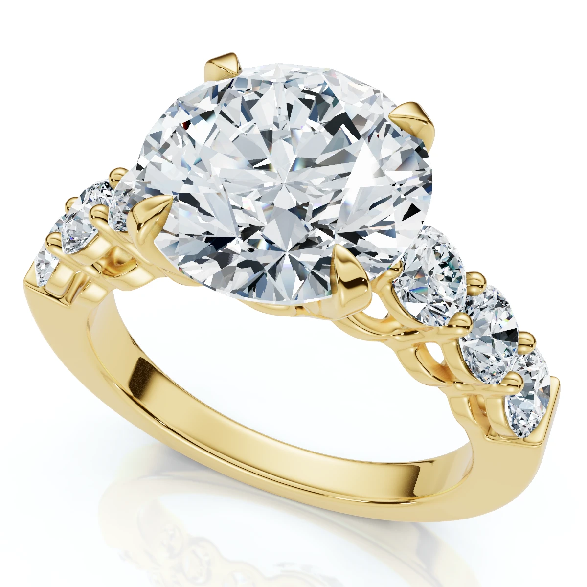Certified 5Ct Elizabeth Diamond Engagement Ring Lab Grown (F-G, VS)