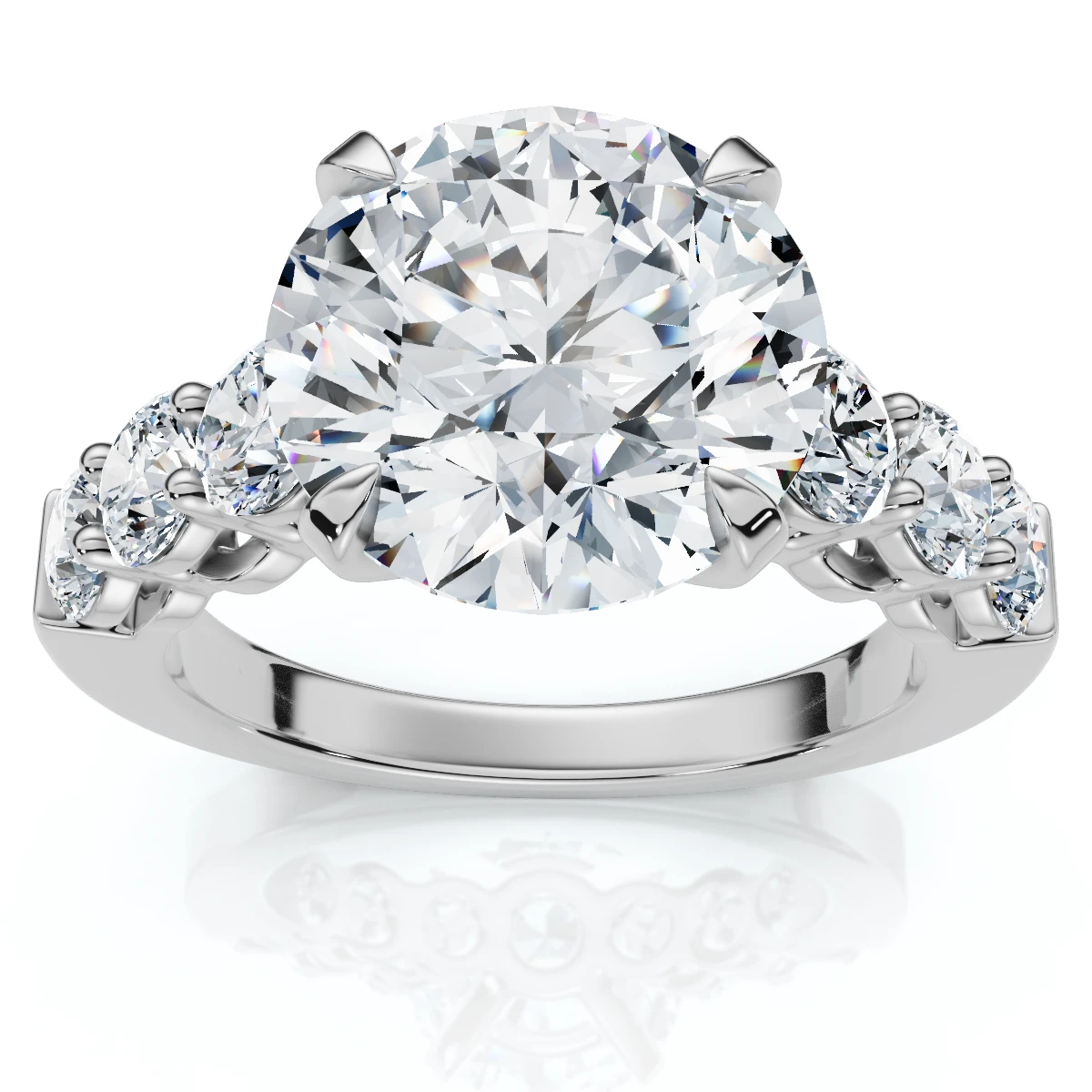 Certified 5Ct Elizabeth Diamond Engagement Ring Lab Grown (F-G, VS)