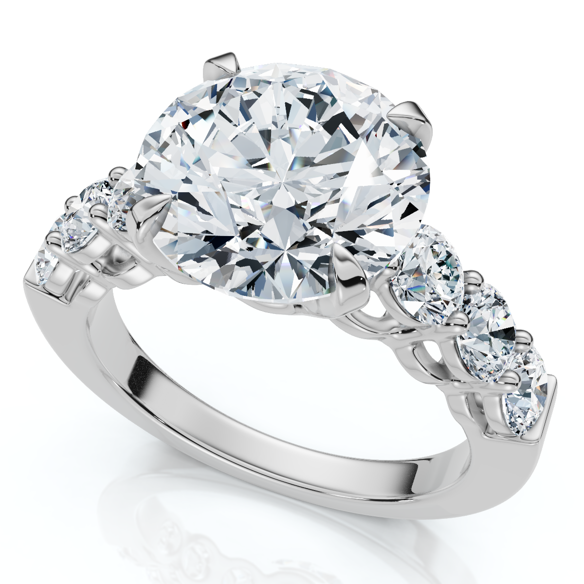 Certified 5Ct Diamond Engagement Ring 14k Gold or Platinum Lab Grown (F-G, VS)