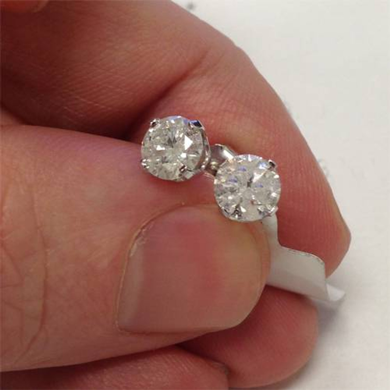 1.25 diamond earrings