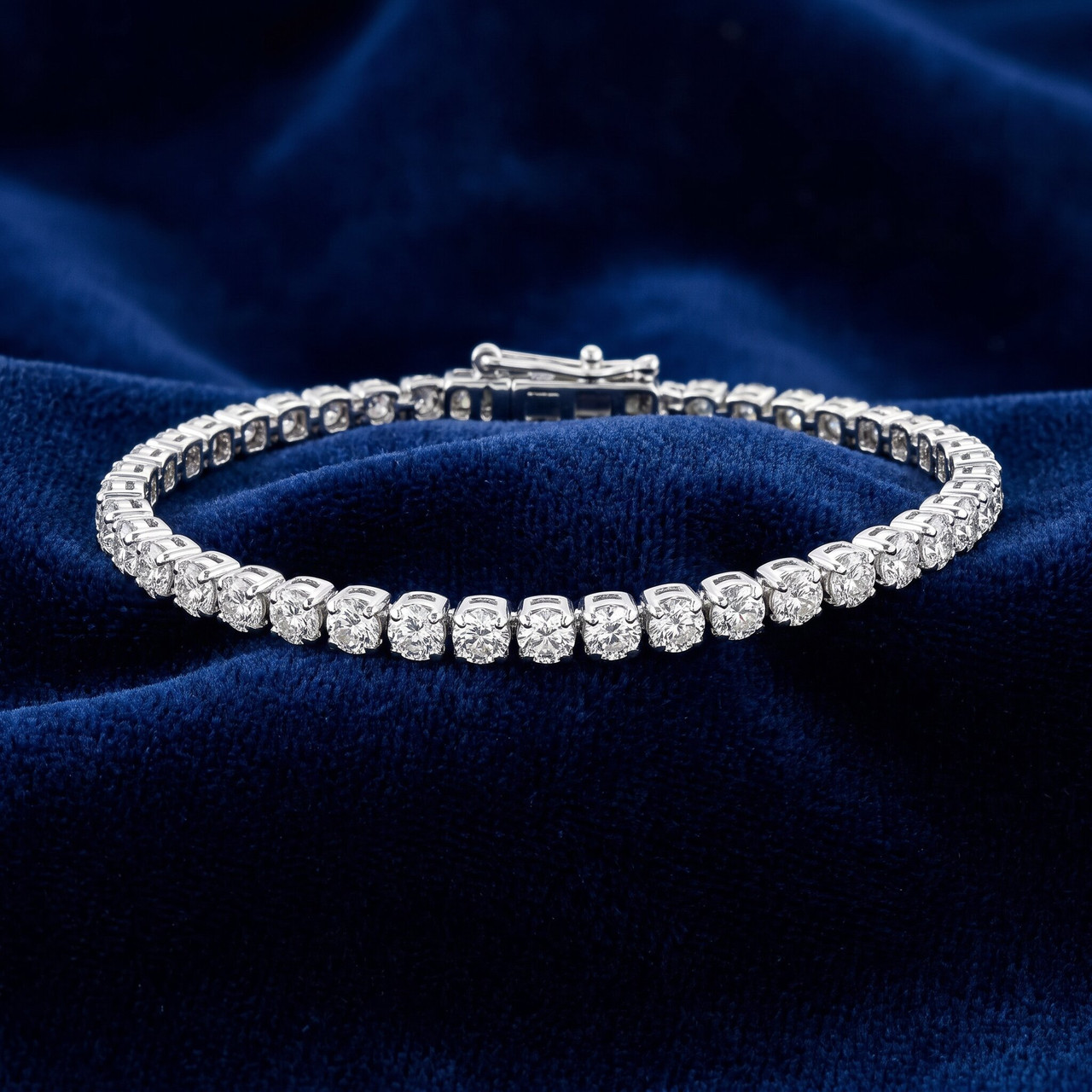 2Ct Diamond Lightweight 7" Tennis Bracelet 14k Gold Lab Grown (E-F, VS)