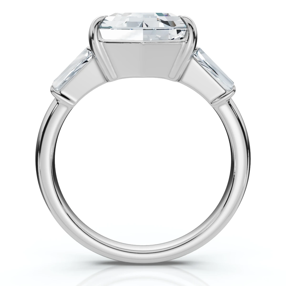 Certified 3 1/2Ct Hexagon Diamond Engagement Ring 14k Gold or Platinum Lab Grown (E-F, VS)