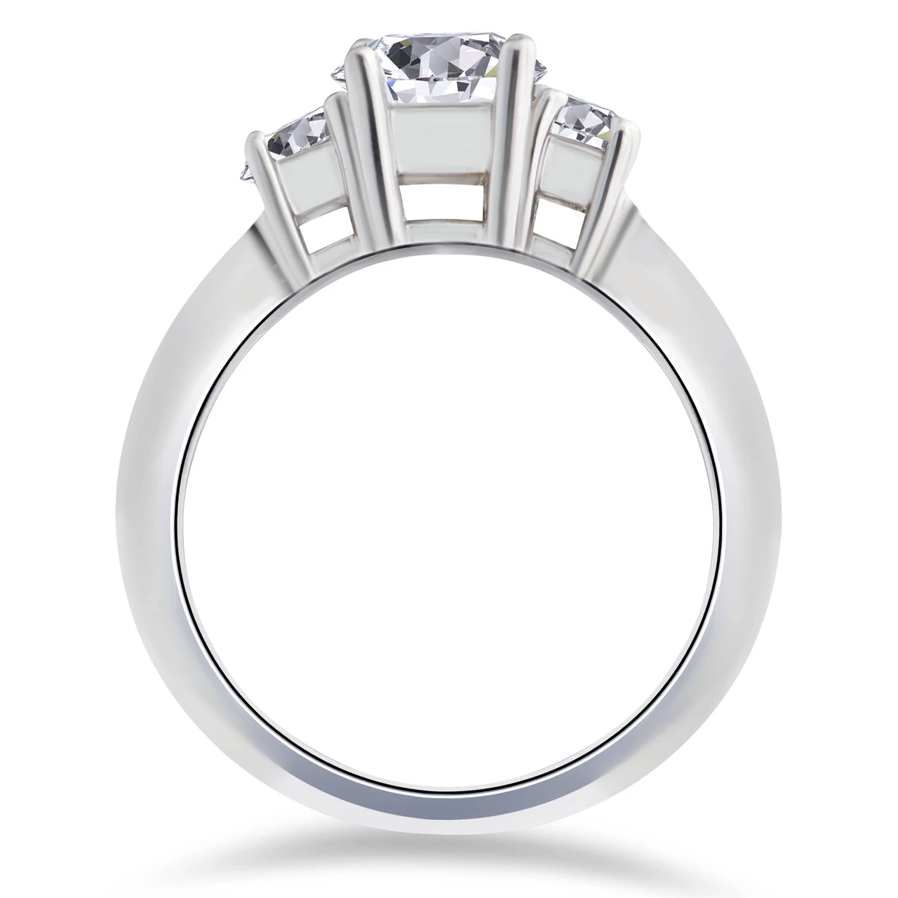 Princess Cut Diamond Engagement Ring 3-Stone 1 1/2ct 14k White Gold (H-I, I1)