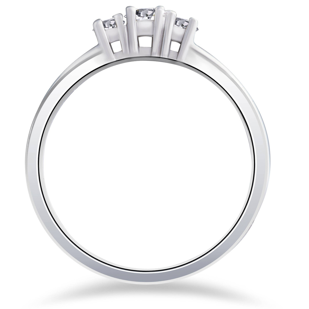 1/4ct White Gold Three Stone Diamond Engagement Ring (J-K, I1)