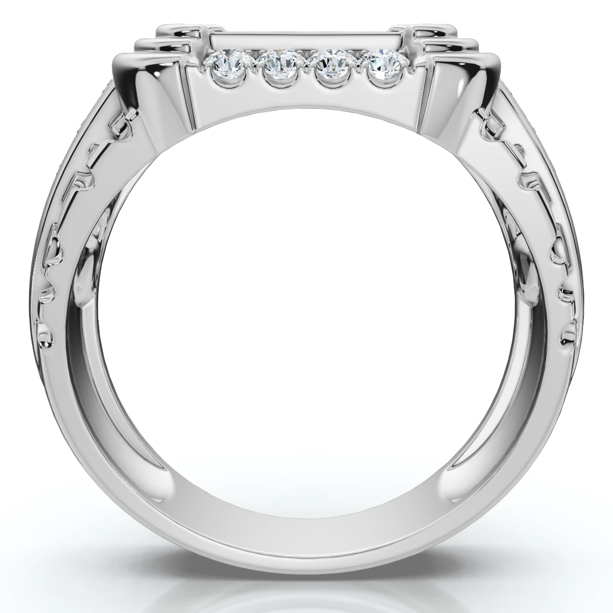 2Ct Men's Diamond Ring in 14k Gold Lab Grown (F-G, VS2-SI1)