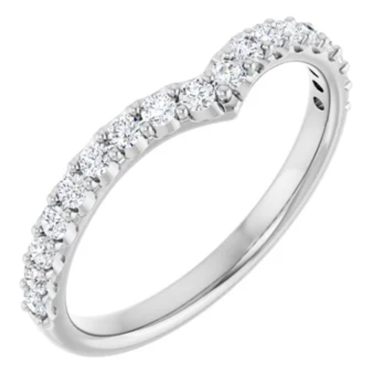 1/3Ct Round Cut Accent Wedding Ring Anniversary 14k Gold Lab Grown (G-H, VS2-SI1)