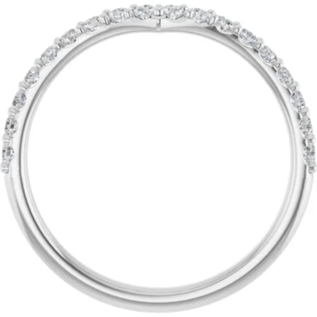 1/3Ct Round Cut Accent Wedding Ring Anniversary 14k Gold Lab Grown (G-H, VS2-SI1)