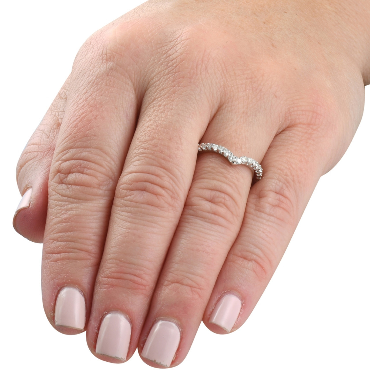 1/3Ct Round Cut Accent Wedding Ring Anniversary 14k Gold Lab Grown (G-H, VS2-SI1)