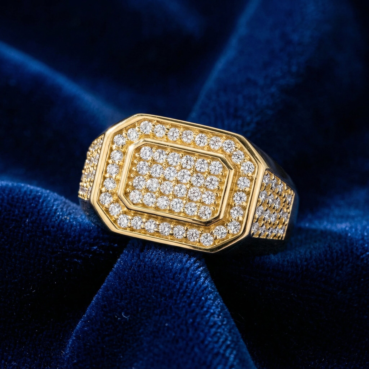 1Ct Men's Diamond Ring in 14k Gold Lab Grown (F-G, VS2-SI1)