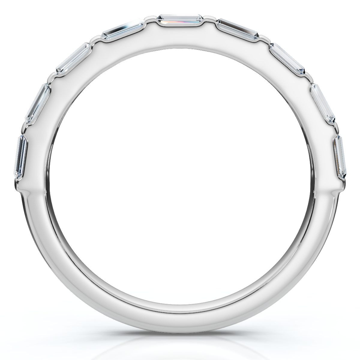 1/2Ct Baguette Diamond Anniversary Stackable Band 14k Gold or Platinum Lab Grown (E-F, VS)