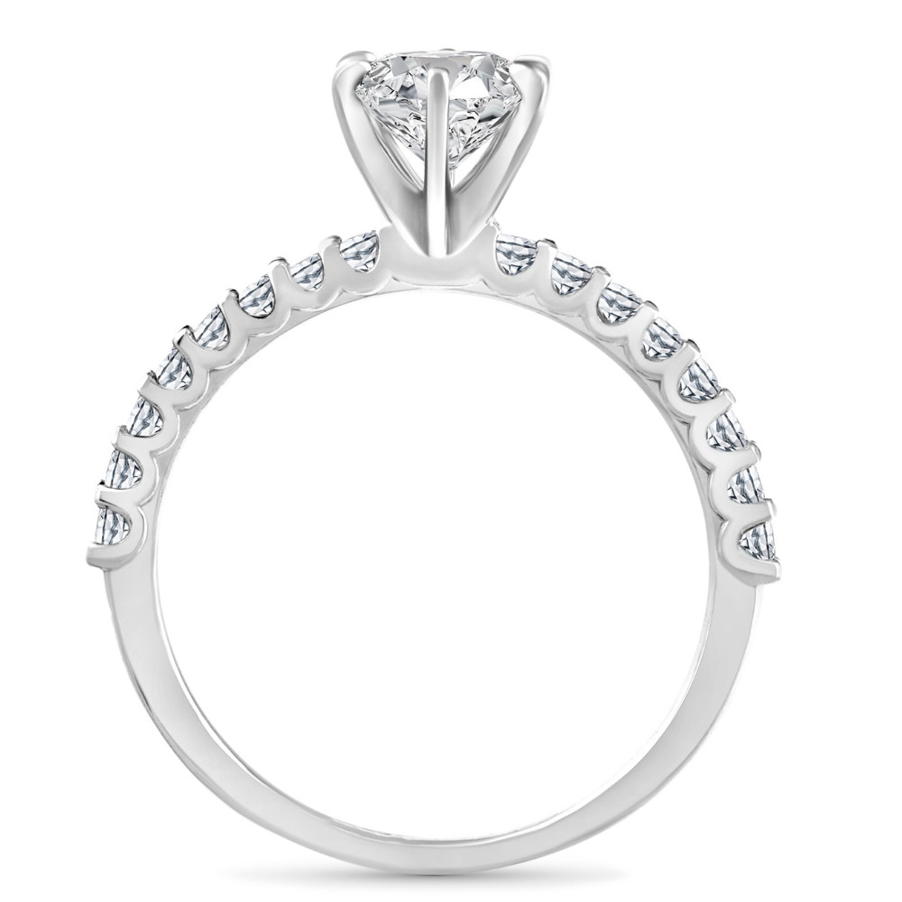 Certified 1.45Ct Platinum Round Cut Diamond Engagement Ring Lab Grown Size 8 (D-E, SI)