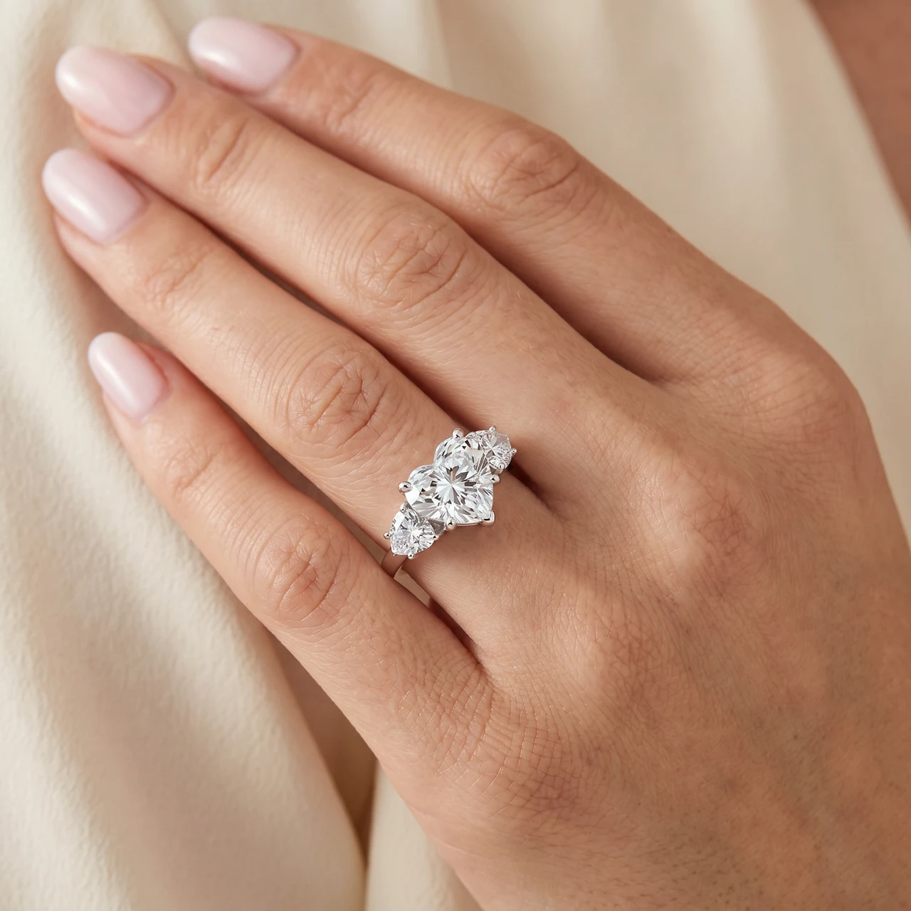 Certified 5Ct Heart Shape Diamond Engagement Ring 14k Gold or Platinum Lab Grown (F-G, VS)
