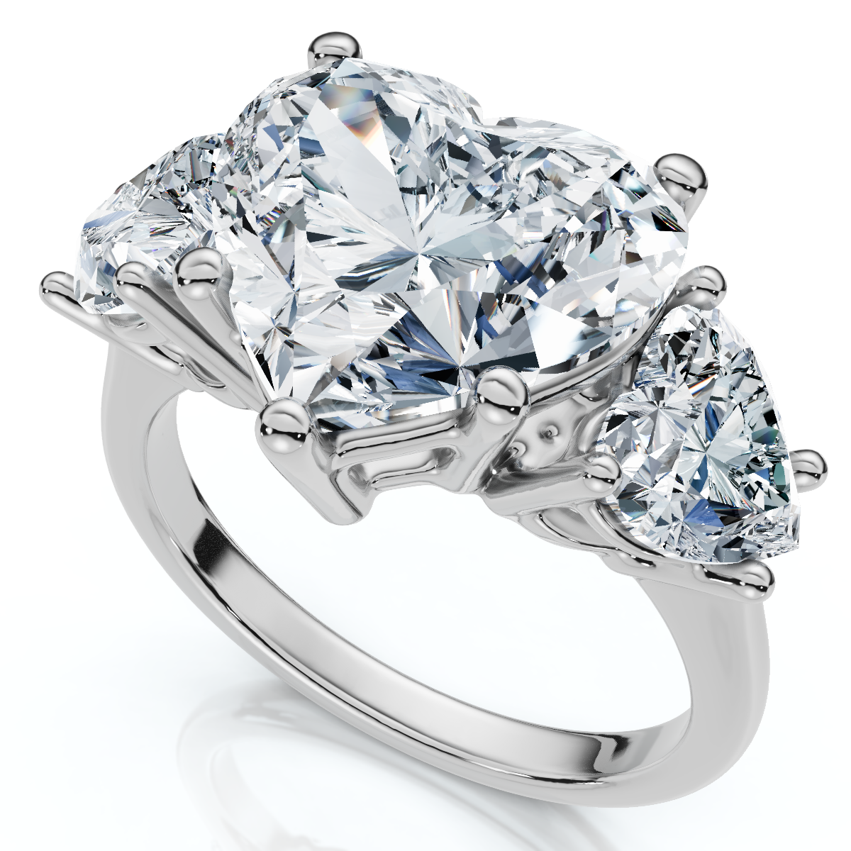 Certified 5Ct Heart Shape Diamond Engagement Ring 14k Gold or Platinum Lab Grown (F-G, VS)